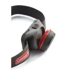 Coleman 300 Lumens LED Headlamp With BatteryGuard™ 10 Coleman 300 Lumens LED Headlamp With BatteryGuard™ -Outland Supply 2000032704 coleman batteryguard headlamp 150M grey black red light off side view profile