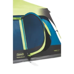 Coleman 10-Person Dark Room Instant Cabin Tent With Rainfly -Outland Supply 2000032730 coleman dark room tent 10p hinge door green turquoise detail 1