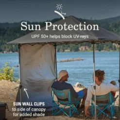 Coleman OASIS™ Lite 7 X 7 Canopy With Sun Wall -Outland Supply 2156416 OasisLite7x7CanopySunWallBlack ATF4