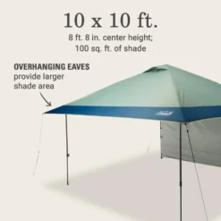 Coleman OASIS™ 10 X 10 Canopy With Sun Wall -Outland Supply 2156418 OasisLite10x10CanopySunWallMoss ATF6