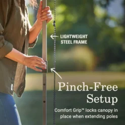 Coleman OASIS™ Lite 10 X 10 Canopy With Sun Wall -Outland Supply 2156421 OasisLite10x10CanopySunWallBlack ATF3