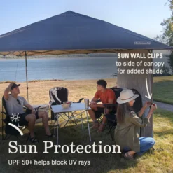 Coleman OASIS™ Lite 10 X 10 Canopy With Sun Wall -Outland Supply 2156421 OasisLite10x10CanopySunWallBlack ATF4