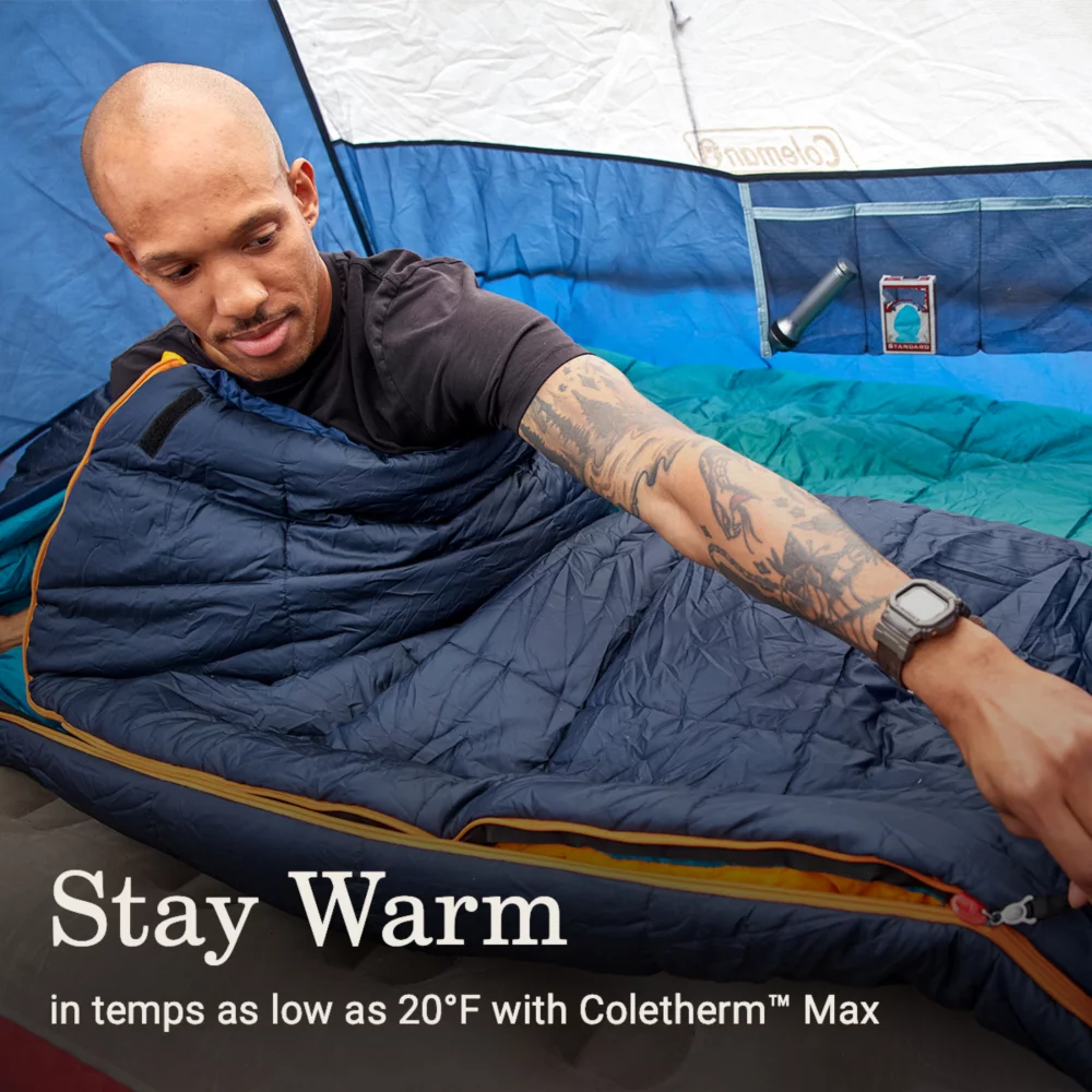 Coleman Big Bay™ 20° Big & Tall Contour Sleeping Bag 3 Coleman Big Bay™ 20° Big & Tall Contour Sleeping Bag - Image 3