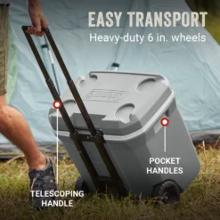 Coleman 316 Series™ 65-Quart Wheeled Cooler -Outland Supply Coleman 316 Series 65QT Rock ATF3