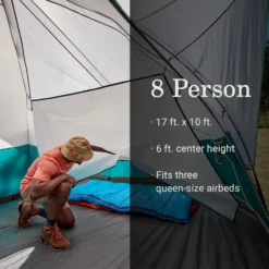 Coleman Blue Springs II™ 8-Person Camping Tent -Outland Supply Coleman BlueSpringsTents 8P StormGray ATF8