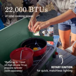 Coleman Cascade™ 222 2-Burner Camping Stove -Outland Supply Coleman Cascade 222 2BurnerCampingStove ATF6